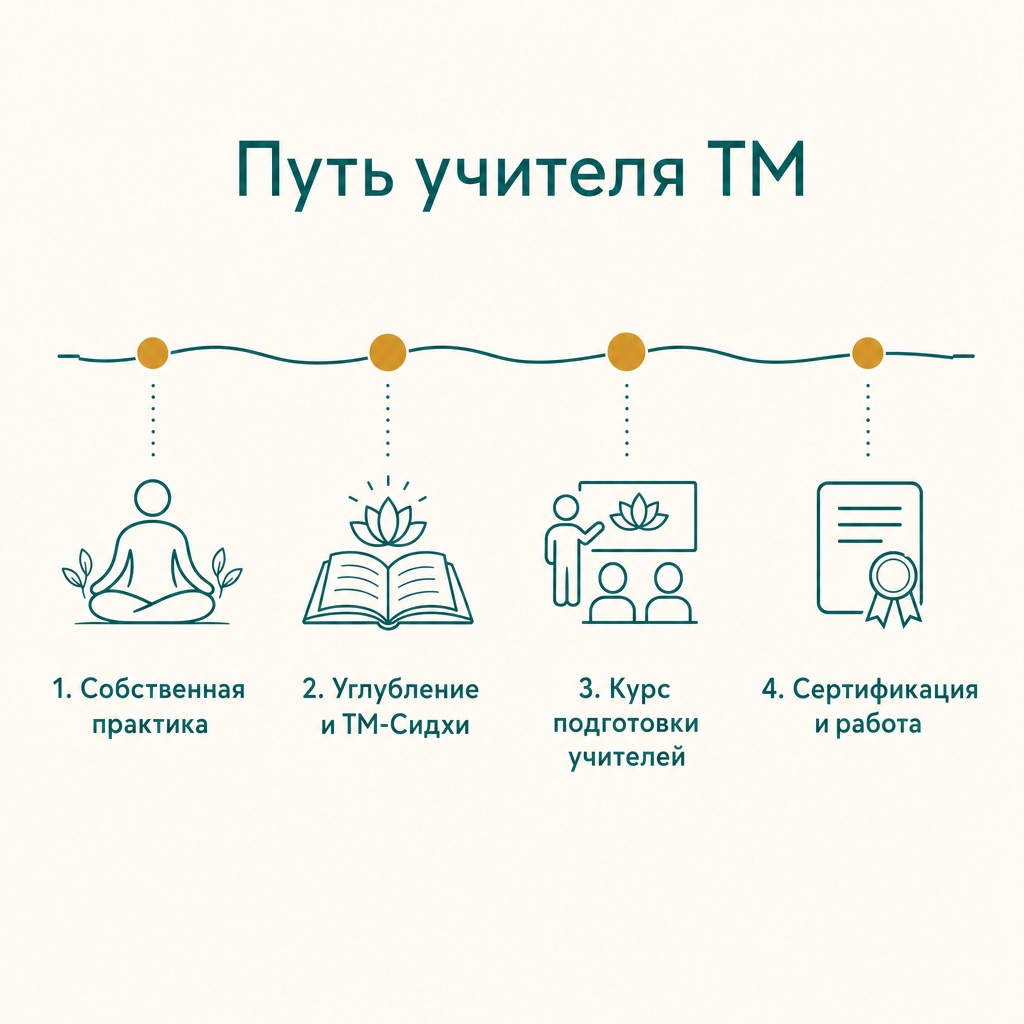 Инфографика: путь Учителя ТМ — практика, углубление, курс подготовки, сертификация