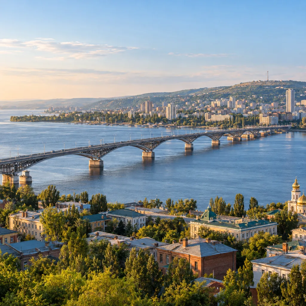 Панорама Саратова — обучение Трансцендентальной Медитации в Саратове